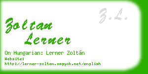 zoltan lerner business card