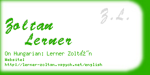 zoltan lerner business card